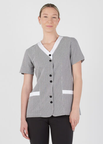 CASACA MUJER MANGA CORTA SEERSUCKER CUADRO VICHY