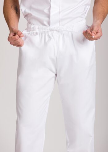 PANTALÓN PIJAMA CORDÓN UNISEX 001 BLANCO