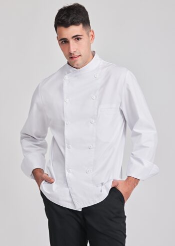 Chaquetas cocina m/l cierre con botones