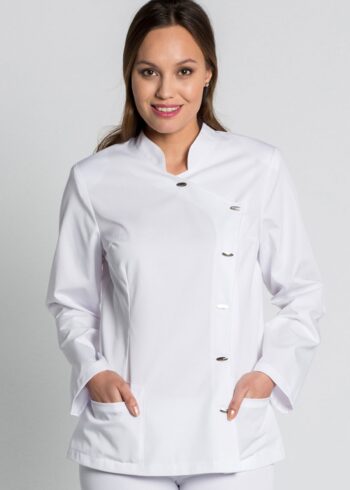 Chaqueta cruzada botón ovalado