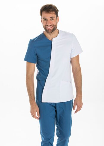 Chaqueta hombre asimétrica azul