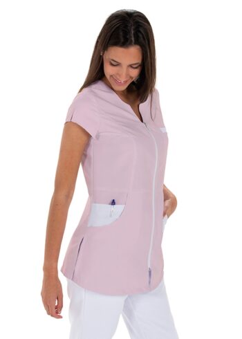 Chaqueta mujer microfibra rosa