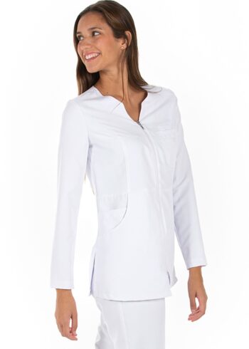 Chaqueta mujer microfibra blanca m/l