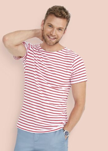 CAMISETA HOMBRE CUELLO RENDONDO A RAYAS