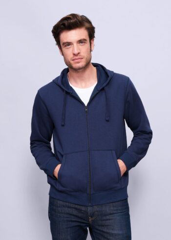 SUDADERA HOMBRE CAPUCHA Y CREMALLERA