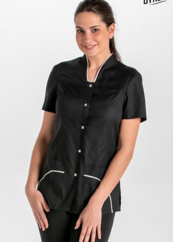 CHAQUETA NEGRA ESCOTE ALTO M/C