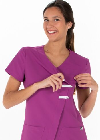 Chaqueta presillas m/c microfibra púrpura