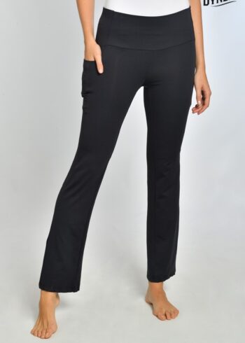 Pantalón negro punto recto bolsillo