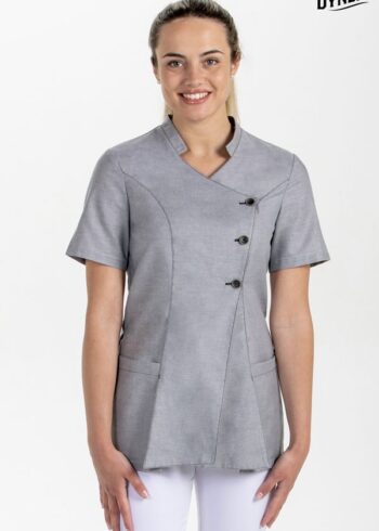 Chaqueta asia gris m/c pespuntes