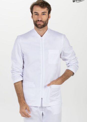 Chaqueta hombre cremallera blanca m/l
