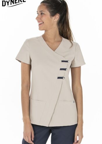 Chaqueta presillas microfibra beig