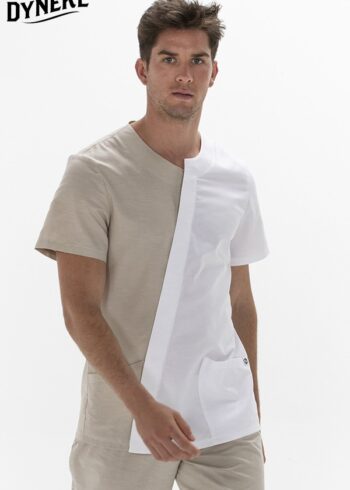 Chaqueta hombre asimétrica beig