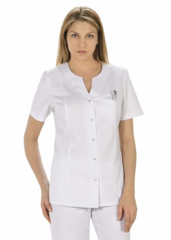Chaqueta blanca ojal militar