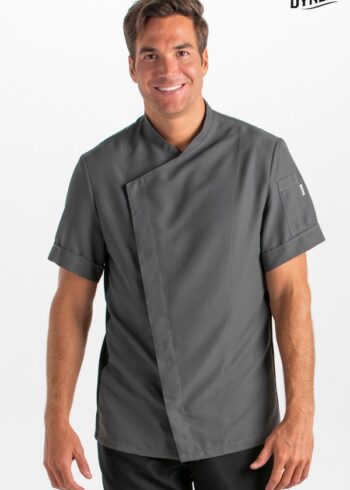 Chaqueta cbro.cocina microfibra gris m/c