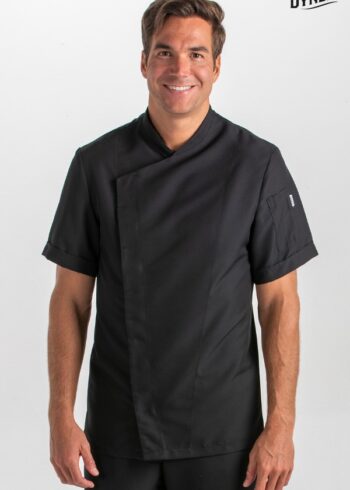 Chaqueta cbro.cocina microfibra negra m/c
