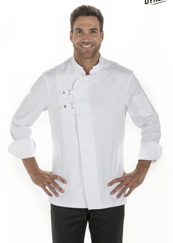 Chaqueta cocinero hebillas blanca