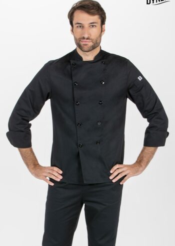 Chaqueta negra de cocina hombre