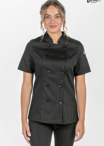 Chaqueta negra cocinera m/c