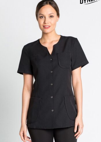 Chaqueta negra manga corta low cost