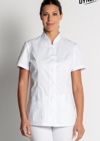 Chaqueta básica blanca manga corta