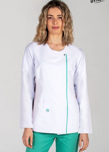 Chaqueta mujer m/l blanca tapeta
