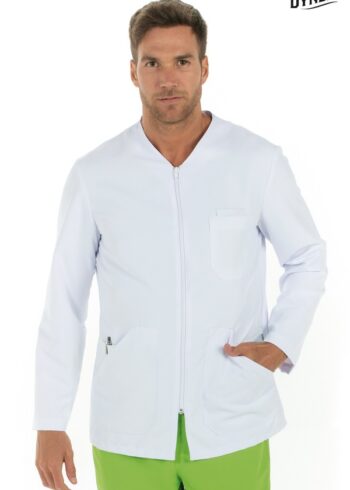 Chaqueta hombre microfibra blanca m/l