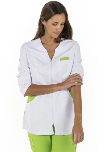 Chaqueta mujer microfibra contraste pistacho m/l