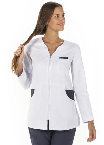 Chaqueta mujer microfibra contraste azul m/l