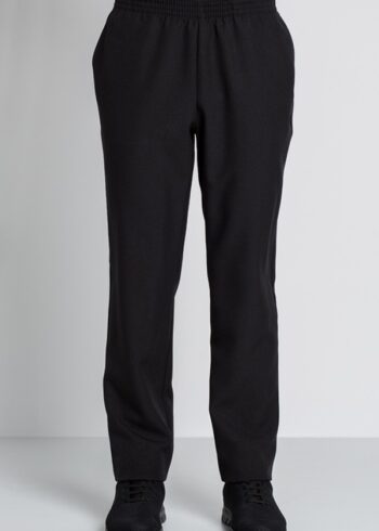 Pantalón negro poliéster con bolsillos