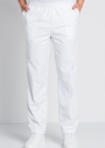 Pantalón goma blanco con bolsillos