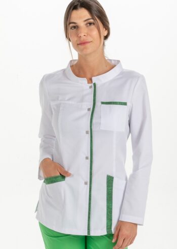 Chaqueta contraste jaspeado verde m/l