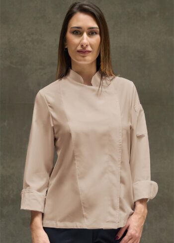 Chaqueta cocina microfibra y espalda nido abeja manga larga