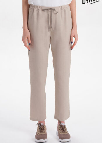 Pantalón unisex beige con cordón