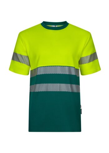 Camiseta algodón bicolor manga corta cinta segmentada