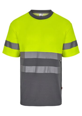 Camiseta algodón bicolor manga corta