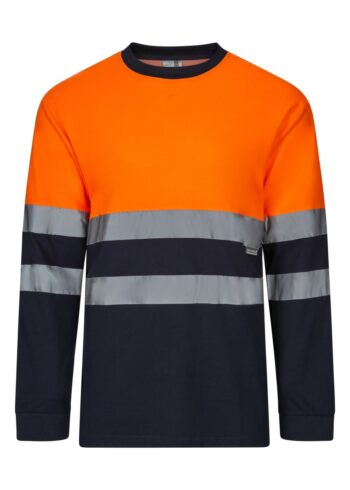 Camiseta algodón bicolor manga larga