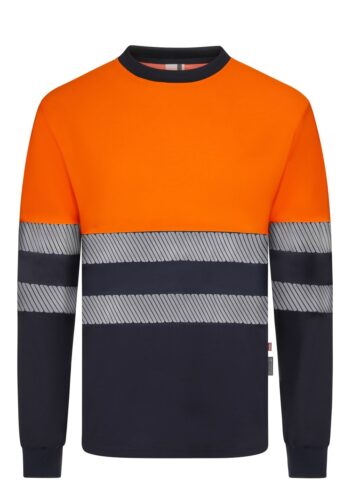 Camiseta algodón bicolor manga larga cinta segmentada