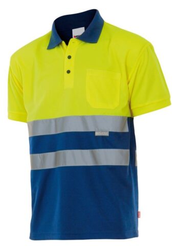 Polo bicolor manga corta