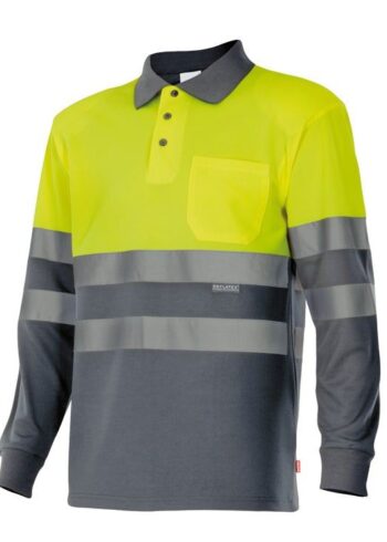 Polo bicolor manga larga