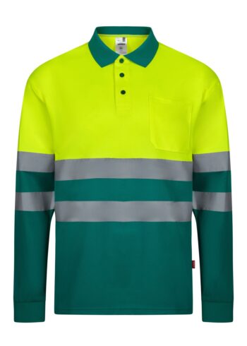 Polo bicolor manga larga